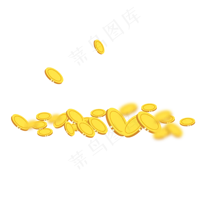 黄色金币钱币财富(2000X2000(DPI:300))ai矢量模版下载