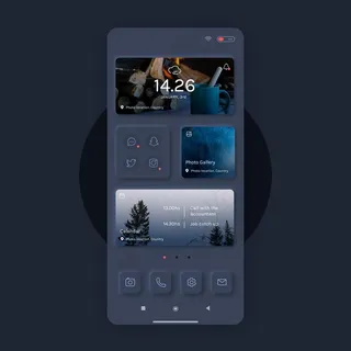 手机真实neumorph主屏幕模板