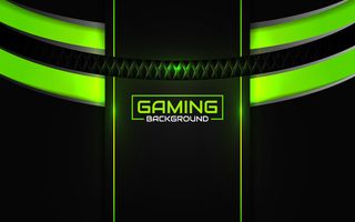 抽象的未来黑色和绿色游戏背景