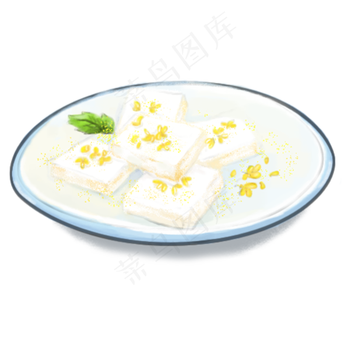 重阳节手绘桂花糕(800X800(DPI:300))psd模版下载