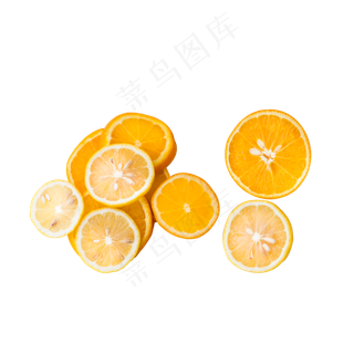 黄色柠檬片元素