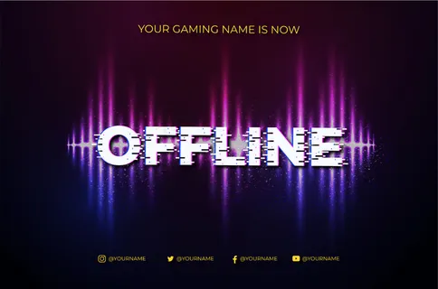 现代离线抽搐横幅banner与抽象声波背景