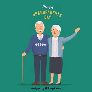 祖父母问候背景