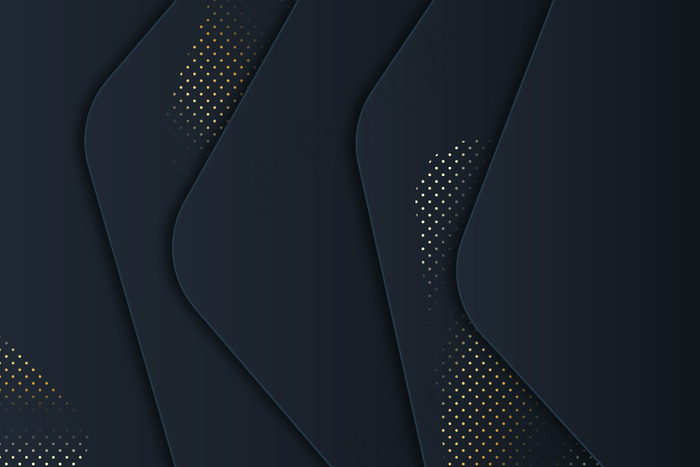 金色细节的深色纸层背景