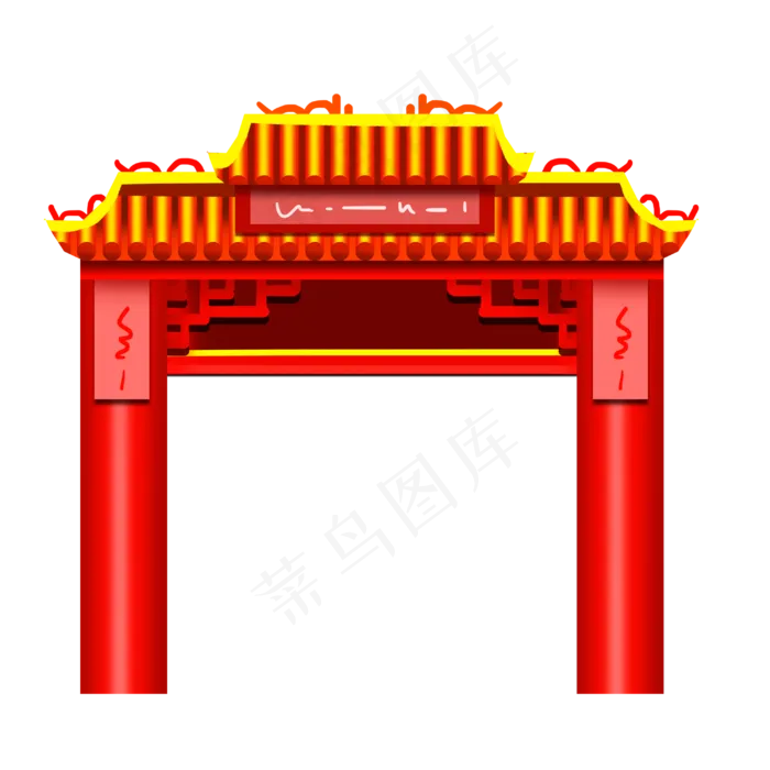 新年中式门头(3000X3000(DPI:300))psd模版下载