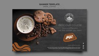 咖啡横幅banner模板
