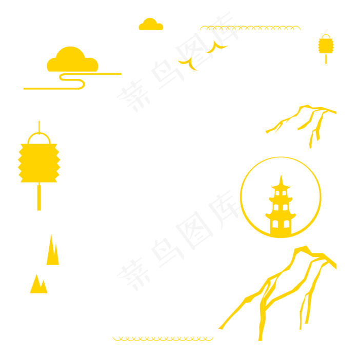 中秋底纹(2000X2000(DPI:300))psd模版下载