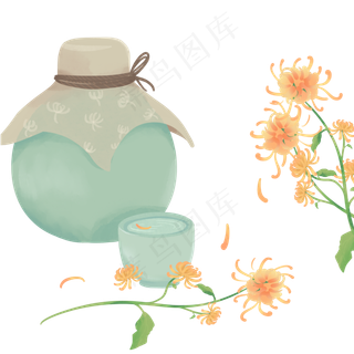 重阳节菊花酒水