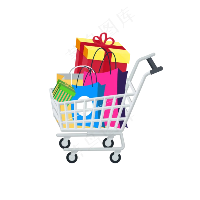 创意购物节购物车(2000X2000(DPI:72))psd模版下载