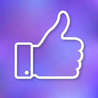 拇指向上图标的线性图示