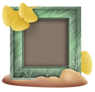 秋天立体银树叶相框 秋天立体银树叶相框