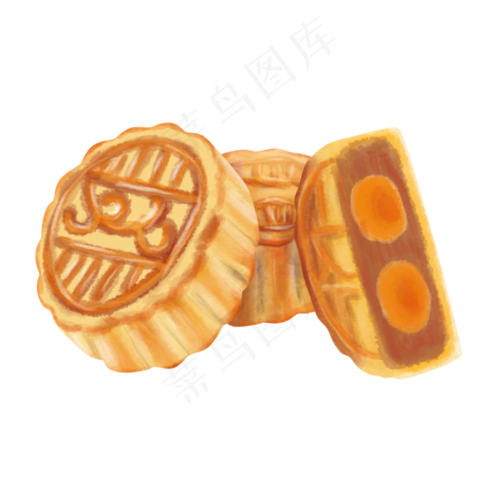 中秋咸蛋黄月饼(3000X3000(DPI:300))psd模版下载