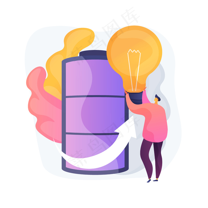 创新电池技术抽象概念图