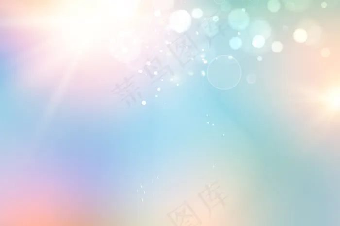波基气泡和太阳在蓝色背景上闪烁eps,ai矢量模版下载