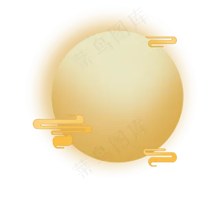 光晕月亮装饰