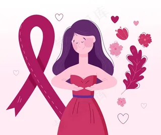 女性乳腺癌意识概念