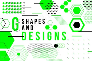 孟菲斯风格的平面设计几何背景