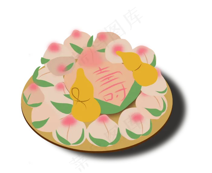 重阳节的重阳糕点寿桃png免抠图(2880X1620(DPI:300))ai矢量模版下载
