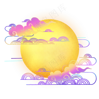 七夕国朝祥云月亮