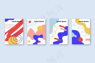 抽象手绘形状封面