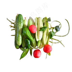 一堆瓜果蔬菜