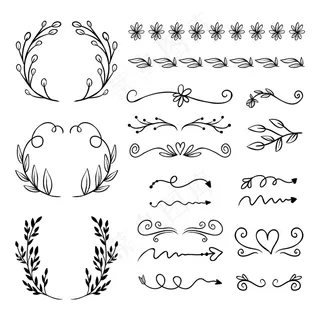 手绘装饰元素套装