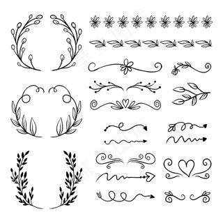 手绘装饰元素套装