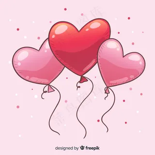 心脏气球背景