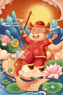 2021喜庆牛年锦鲤鸿运 2021喜庆牛年锦鲤鸿运
