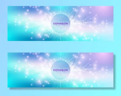 生命的扩展。彩色爆炸背景，线和点相连，波流。