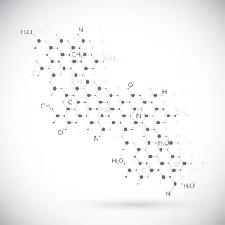 Dna 分子在灰色的背景上。您的设计和您的 text.vector 图的图形背景。