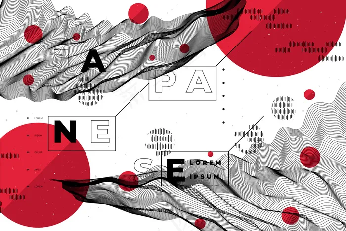 日式几何背景eps,ai矢量模版下载