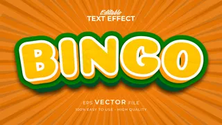 可编辑文本样式效果-宾果游戏文本样式主题