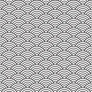 中式无缝花纹海贝