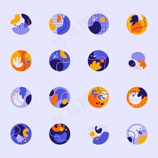 抽象手绘模板亮点