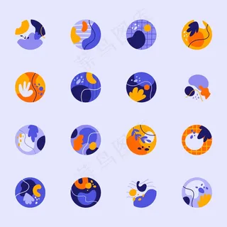 抽象手绘模板亮点