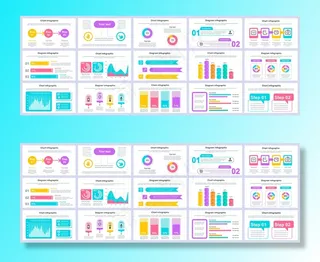 捆绑业务和财务信息图形演示幻灯片模板