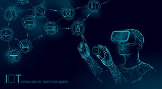 物联网现代运营由vr眼镜创新技术理念。无线通信增强现实网络物联网ict。