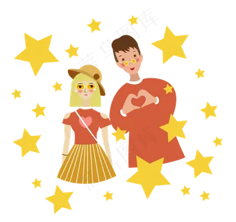 七夕情人节的甜蜜情侣