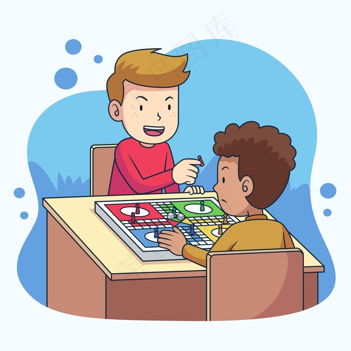 玩ludo游戏的人eps,ai矢量模版下载