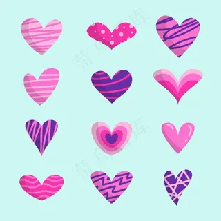 心形系列手绘风格