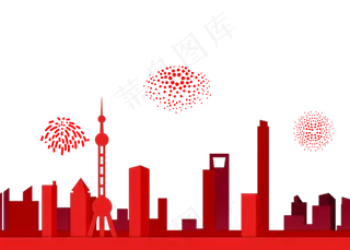 新年春节城市建筑