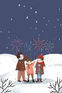 2019新年相伴的一家人