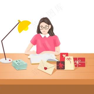 教师节辛苦改作业的老师