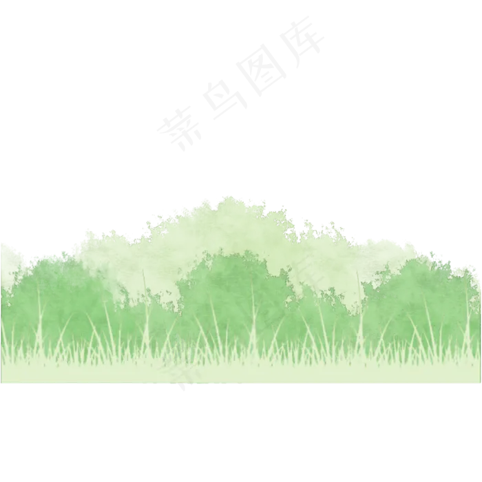 清新水彩风草丛免费下载(2000X2000(DPI:300))psd模版下载