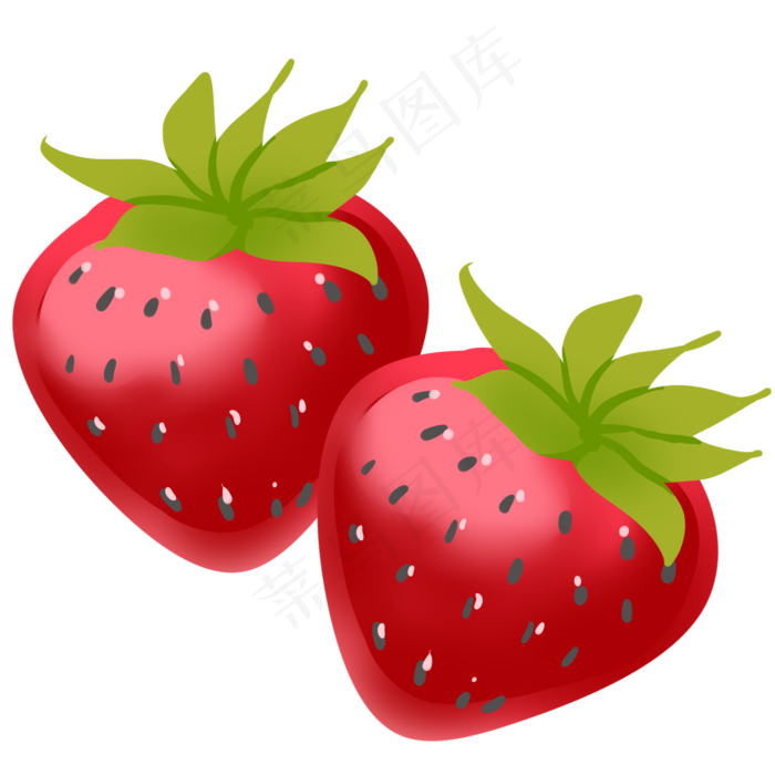 夏季水果大草莓(2048X2048(DPI:299))psd模版下载