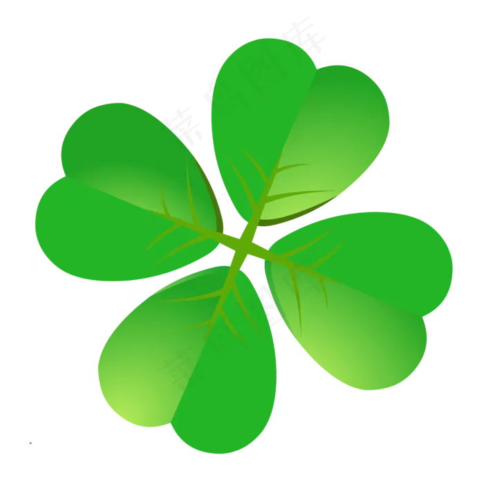 卡通手绘绿色叶子(2200X2200(DPI:150))psd模版下载