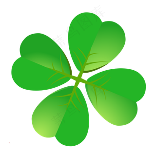 卡通手绘绿色叶子