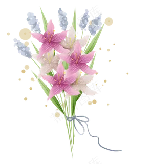 百合清新少女花束