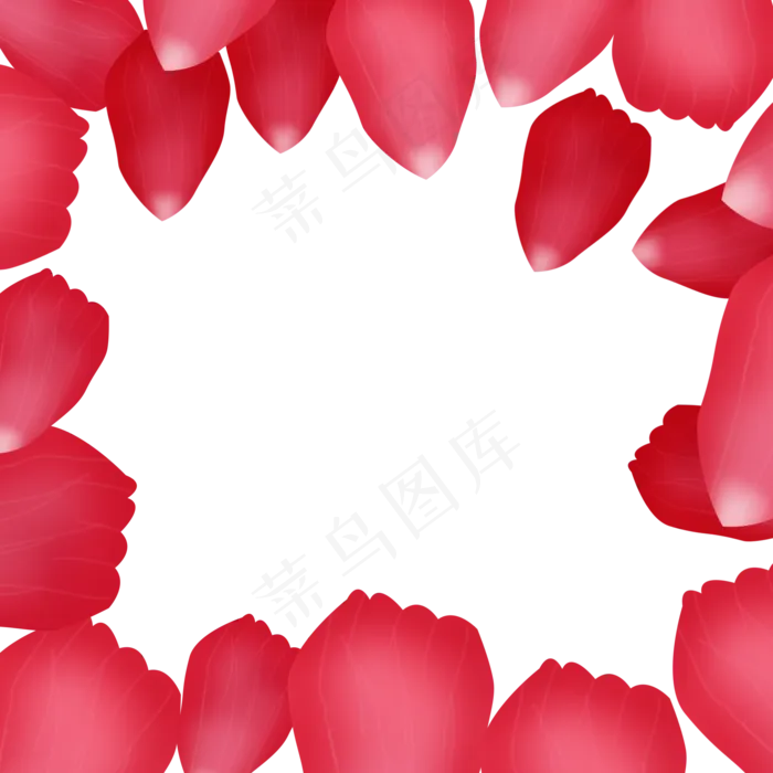 玫瑰花瓣文本框(2000X2000(DPI:300))psd模版下载